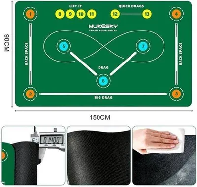 Productafbeelding van Hockey trainingsmat, 150 x 90 cm, antislip, stil, voor binnen en buiten.
