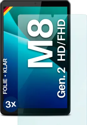 Produktbild von moex® 3x Schutzfolie kompatibel mit Lenovo Tab M8 (2.Gen.) HD/FHD - Displayschutzfolie dünn Folie, Klar