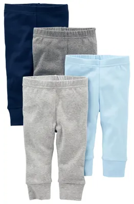 Zdjęcie produktu dla Dziecięce rajstopy unisex marki Carter's, wykonane z bawełny, zestaw 4 sztuk, kolor: niebieski/szary/biały, rozmiar: 0-