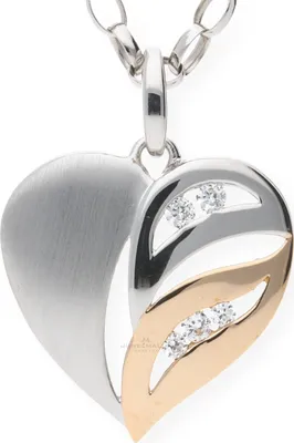 Produktbild von JuwelmaLux Anhänger Silber 925 roségold plattiert Herz mit Zirkonia JL20-02-0240