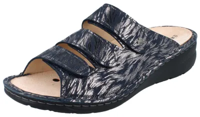 Produktbild von FINN COMFORT Comporta Damen Pantolette antistatic indigoblau Nubukleder - Größe: 39