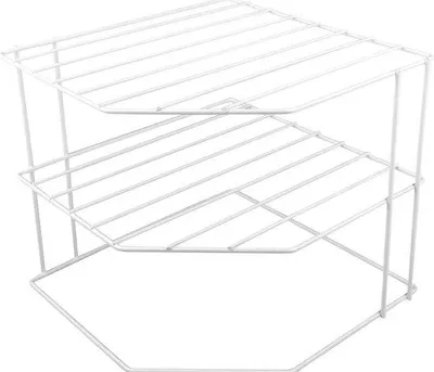 Produktbild von Metallischer Küchenorganizer - weißer Schrank für Teller und Tassen - Küchenplatte - Organizer für Geschirr und Besteck