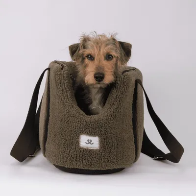 Image de Sac chien teddy olive – sac confortable et élégant