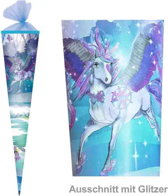 Produktbild von Herlitz Schultüte 70 cm Mädchen veredelt, Motiv:Magic Unicorn