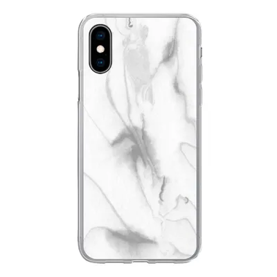 Produktbild von MuchoWow® Handyhülle Schutzhülle Hülle für iPhone X Marmor - Grau - Weiß - Abstrakt - Marmoroptik Silikon Softcase Handy Hülle - Handyhülle