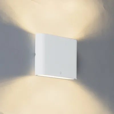 Produktbild von Moderne Außenwandleuchte Weiß 11,5 cm inkl  LED Batt