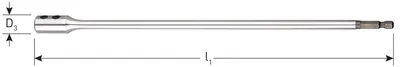Produktbild von Rotec-Verlängerungsstück, 1/4"