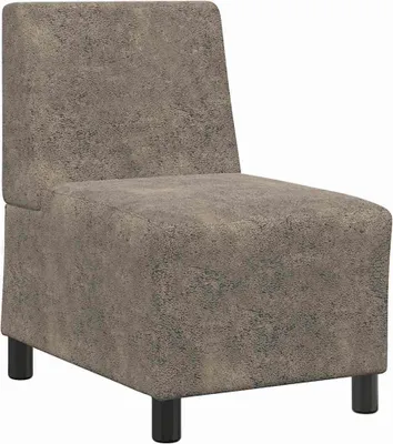 Immagine prodotto di vidaXL Divano modulare senza braccioli grigio scuro 55 cm in Similcuoio scamosciata