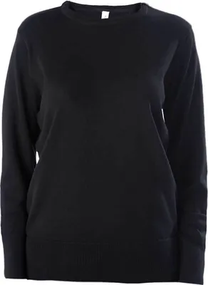 Produktbild von Kariban Damen Sweatshirt Rundhals Langarm Pullover Langarmshirt Basic, Größe:3XL, Farbe:Schwarz