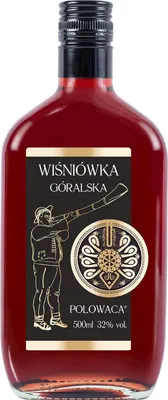 Produktbild von Wodka Polowaca Wisniówka Góralska (KirschWodka) 0,5L | Flavoured Vodka , Aromatisierter Wodka |500 ml | 32% Alkohol | Mundivie | Geschenkidee | 18+