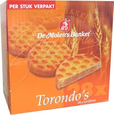 Produktbild von De Molen's Banket Marzipan-Vollkorn Küchlein Torondo's 28 Stck.