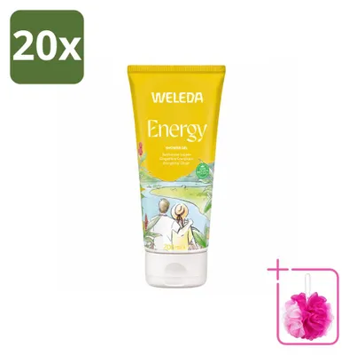 Image de 20 x Gel douche énergisant Weleda Aroma Shower - 200 ml - Pack économique - 20 pièces