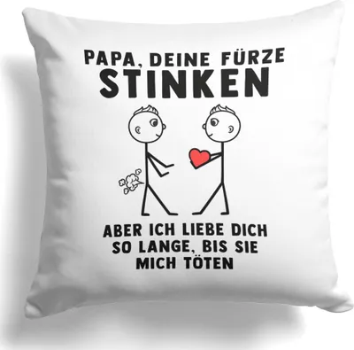 Produktbild von 22Feels Papa Geschenk von Sohn Vater Kissen Vatertag Geburtstag Herrentag Weihnachten Deko Männer Dekoration Spruch Geschenkidee Wohnzimmer Schlafzimmer Couch