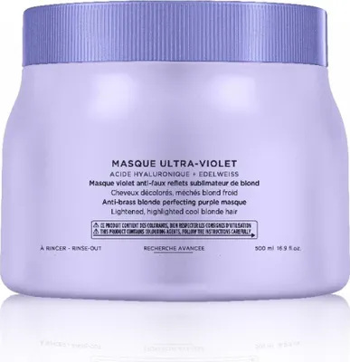 Zdjęcie produktu dla Kerastase, Blond Absolu Ultra-Violet, Kremowa maska do włosów neutralizująca żółte odcienie, 500 ml