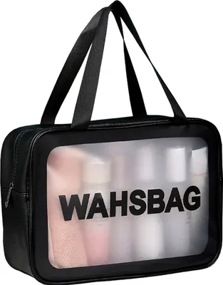 Produktbild von Kosmetiktasche - Geräumig - Stilvoll organisiert - Leicht zu tragen - Transparent - Wasserdicht - Ideal für Reisen