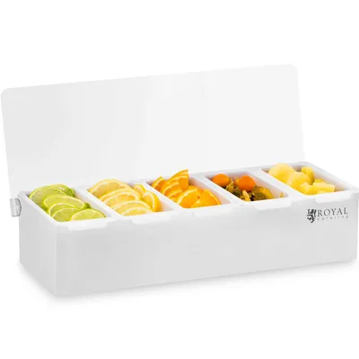 Produktbild von Barkeeperbehälter für Getränkezusätze + 5 Behältereinsätze Kunststoff