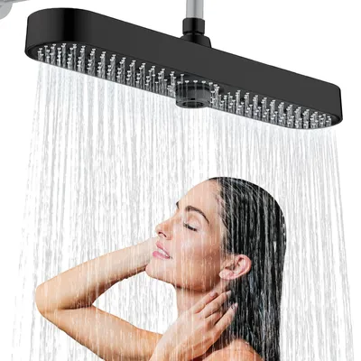 Produktbild von Duschkopf Regendusche Groß 19 Zoll Schwarz 3 Duschmodi