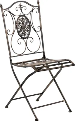 Produktbild von CLP Gartenstuhl Sibell  Eisen, klappbar, verzierter Jugendstil bronze