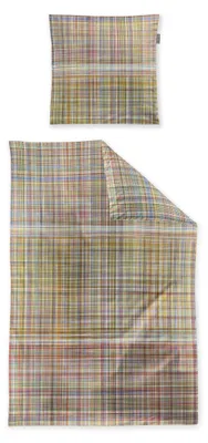 Produktbild von Irisette Wave Mako-Satin Bettwäsche 135x200 Streifen Karo multi bunt 8693-90