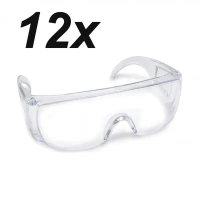 Produktbild von 12er Set Schutzbrille Transparent Arbeitsschutzbrille Augenschutz Sicherheitsbrille Arbeitsbrille