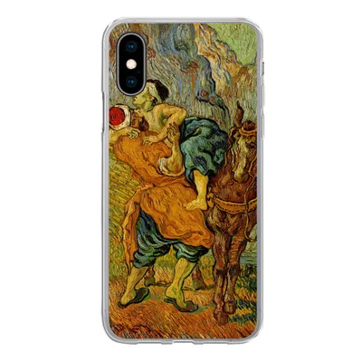 Produktbild von MuchoWow® Handyhülle Schutzhülle Hülle für iPhone X Der barmherzige Samariter - Vincent van Gogh Silikon Softcase Handy Hülle - Handyhülle