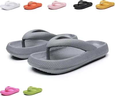 Produktbild von Uni Sommer Badeschuhe: Komfortable Badeschuhe mit Wolken-Wie Komfort – Rutschfeste Zehentreter Slippers für Garten und Bad,42/43