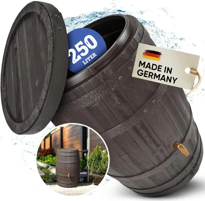 Produktbild von 4rain VINO Regenfass 250 Liter dunkelbraun