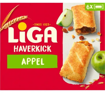 Produktbild von Liga Haverkick Apfelsnack 200g – Knuspriger Hafer-Riegel mit Apfelgeschmack
