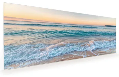 Produktbild von Küchenrückwand Spritzschutz Glas mit Motiv Strandhorizont 40 x 40 cm