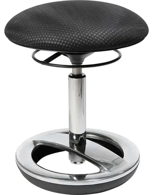 Produktbild von Hocker m.Standfußring Polster schwarz Sitz-H.440-570mm TOPSTAR