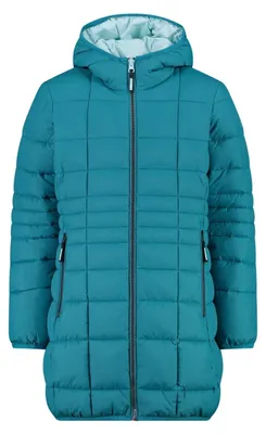 Immagine prodotto di CMP - Cappotto in nylon per bambine, con cappuccio fisso, colore verde acqua, taglia 116