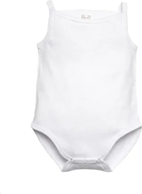 Obrázek produktu pro Kojenecké body s tenkými ramínky, jednobarevné, bílé, Olimpias