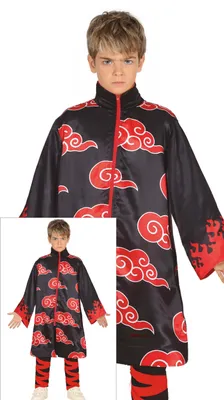 Productafbeelding van Ninja Wolkenvechter, klassiek anime/manga kostuum, carnaval, kinderkleding, avontuurlijke tuniek, maat: 110/116, kleur: zwart