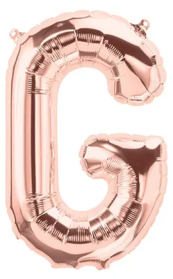 Produktbild von Folienballon Buchstabe G, rosegold, ca. 80 cm, für Luftbefüllung