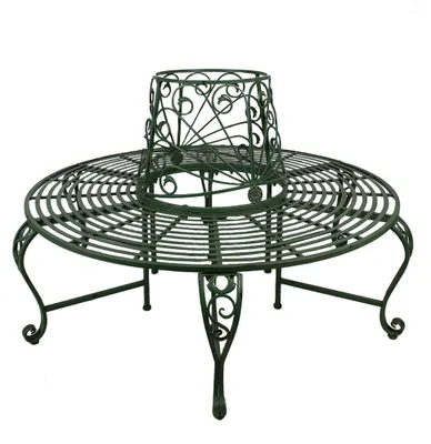 Immagine prodotto di Panchina da giardino Clayre & Eef Ø 152x89 cm in metallo verde