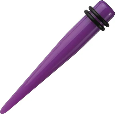 Produktbild von Piercing Ohr Expander Dehnungsstab Straight Acryl Dehnstab Neon UV Lila - 6mm