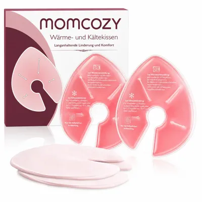 Immagine prodotto di Momcozy Impacchi terapeutici per seno grande, impacchi freddi e caldi per il seno, cuscinetti caldi e freddi per il seno con 2 fodere morbide, accessori per l'allattamento, confezione da 2, rosa