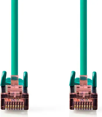 Produktbild von Nedis CAT6-Netzwerkkabel - RJ45 Stecker - RJ45 Stecker - S/FTP - 5.00 m - Rund - LSZH - Grün - Label