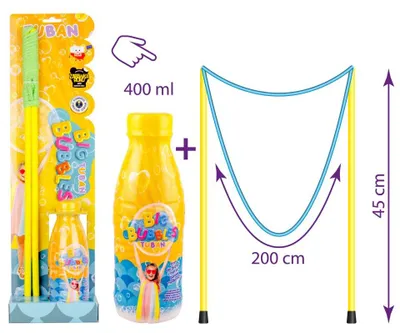 Produktbild von TUBAN Schnur für Riesenseifenblasen Seifenblasen + Flüssigkeit 400ml