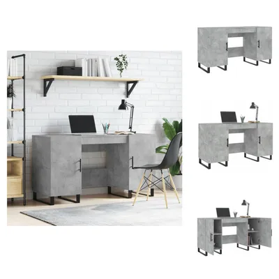 Produktbild von vidaXL Schreibtisch Betongrau 140x50x75 cm Holzwerkstoff -  Schreibtische