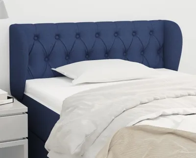 Produktbild von The Living Store Kopfteil mit Ohren Blau 93x23x78/88 cm Stoff
