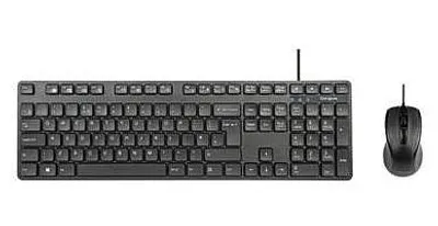 Zdjęcie produktu dla Targus AKM622UK, Pełnowymiarowy (100%), Przewodowa, USB, QWERTY, Czarny, Dołączona myszka