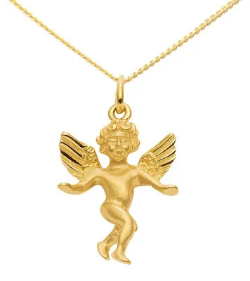 Produktbild von Gold Anhänger Engel mit Goldkette massiv 333 - 8 Karat Gold 42 cm