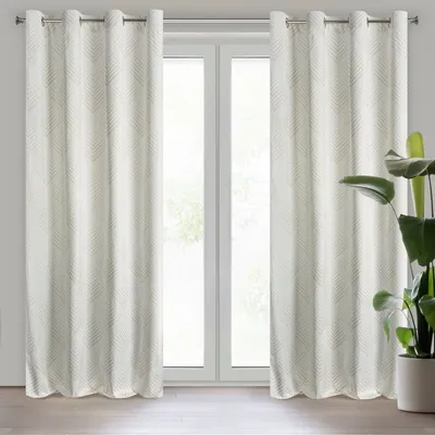 Produktbild von Limited Collection BLANCA2 ZAS 140x250 cm Ösen Ösenvorhang weiß gold