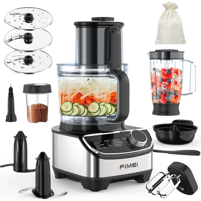 Küchenmaschine 1300 W, 3,5 l Zerkleinerer, 1,5 l Mixer, schwarz