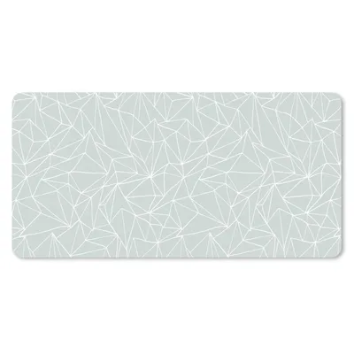 Produktbild von MuchoWow® Schreibtischunterlage Netzwerk - Dreieck - Muster 80x40 cm - XXL Mauspad - Gaming Mauspad