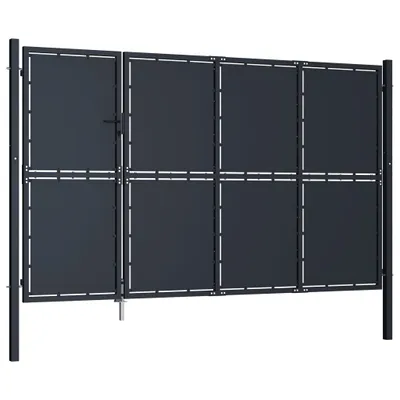 Zdjęcie produktu dla vidaXL Brama ogrodowa stalowa 350 x 200 cm antracytowa