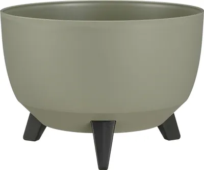 Image de Mica Decorations Doppio Support pour plantes - 18,5 x Ø33 cm - Grand pot de fleurs pour l'extérieur - Support pour fleurs pour balcon - Plastique recyclé - Vert clair