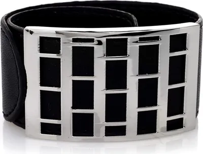 Produktbild von Uni Kautschuk Armband Schwarz Mit Edelstahl Platte Breite 30mm - Länge bis 24cm - SB 8769