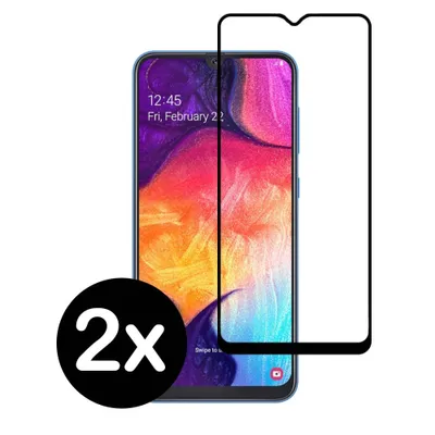 Produktbild von Smartphonica Samsung Galaxy A50 volle Abdeckung gehärtetem Glas Bildschirmschutz mit abgerundeten Ecken - 2 Stück